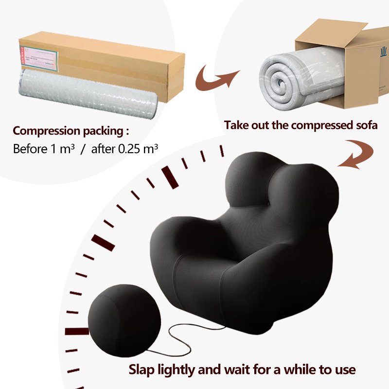 Italian Design Vacuum Pack Living Room Sofas Compression Set Furniture Vacuum Pack Sofa Compressed For Home Modular In Boxe
