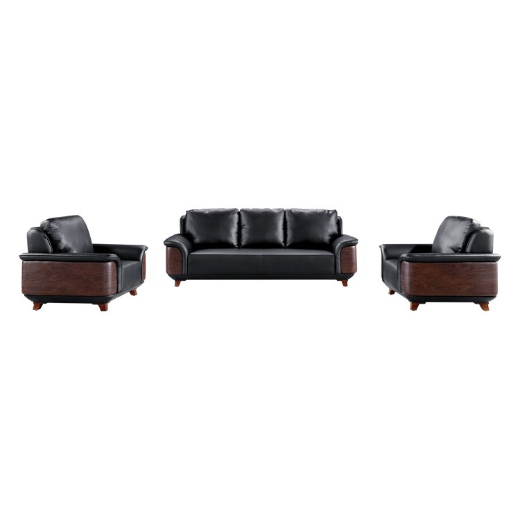 Luxury modern office leather sofa set office furniture waiting room CEO reception leisure office sofa
