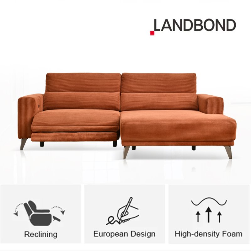 Shunde Furniture living room recliner sofa set lounge corner Modern style corduroy luxury hotel Fabric sofa set