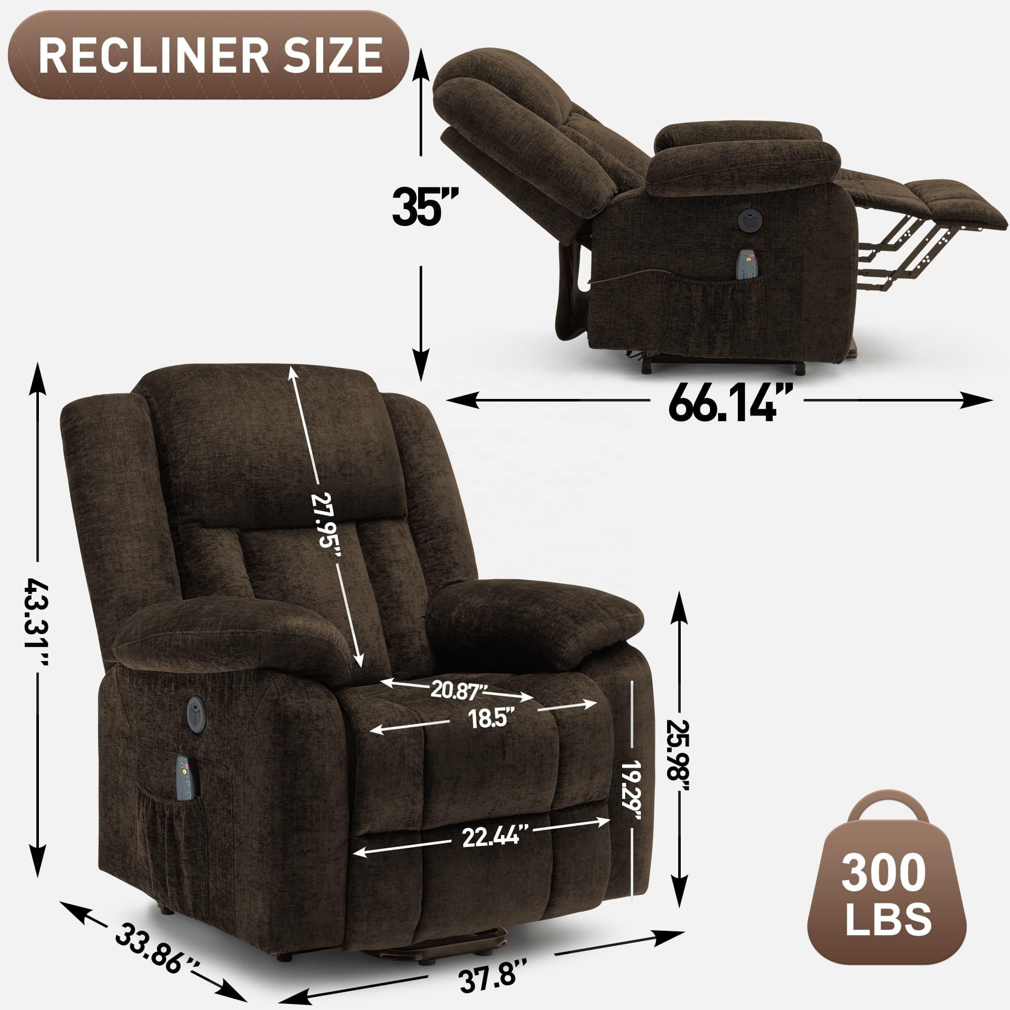 Factory custom wholesale Luxury Relax single sofa Loose Power Electric lift Massage Recliner Chair with USB port For Elderly