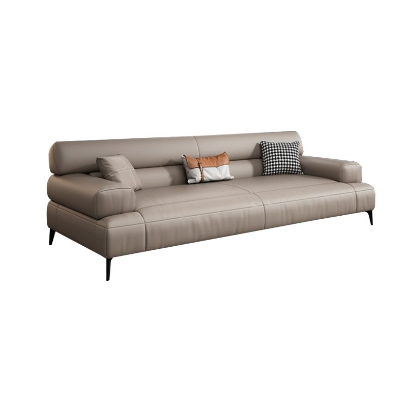 Italian Leather Office Sofa Simple and Modern Business Reception Set for Three for Living Room or Hotel