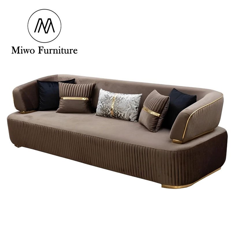 Modern Drawing Room Furniture Royal Couch Business Sectional Sofas Luxury Starred Hotel Lobby Korea High End Home Velvet Set