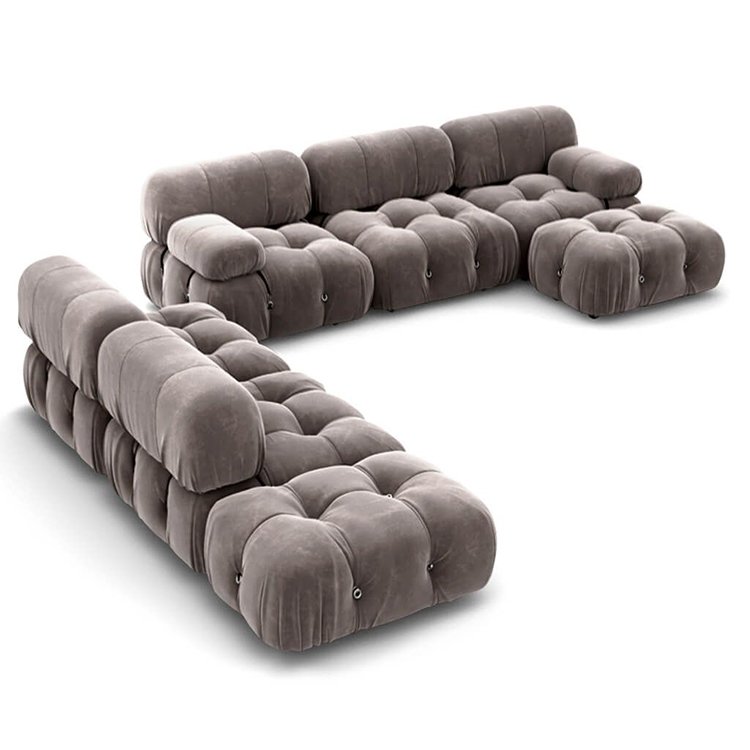 Foshan luxury furniture comfort couch modular sofa set modern living room sectional sofa
