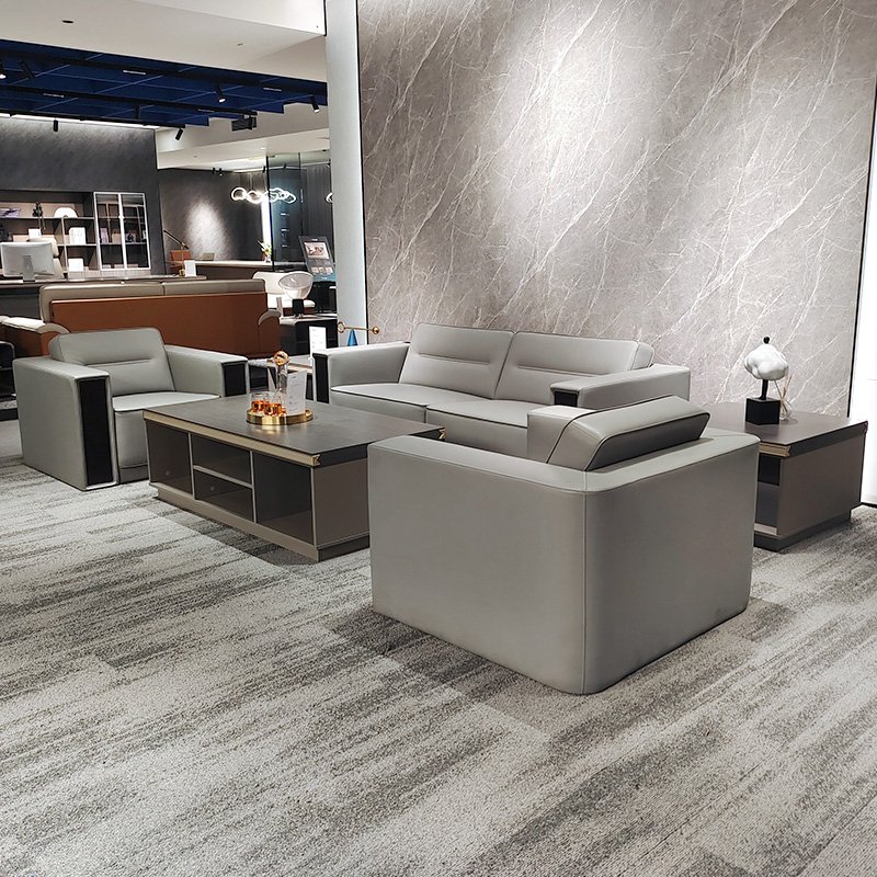 Wholesales grey modern office furniture modern sofa leather executive office sofa