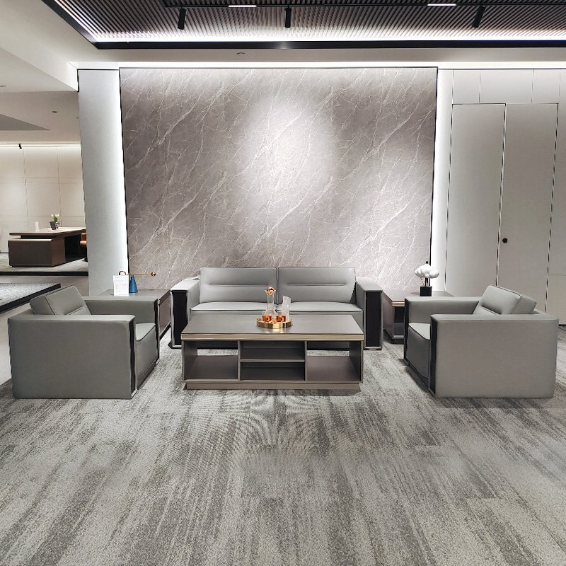 Wholesales grey modern office furniture modern sofa leather executive office sofa