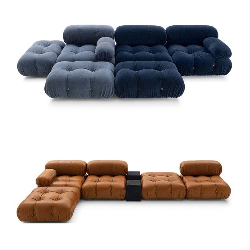 Modern design lovely linen fabric upholstered sofa set cluster modular furniture sofa
