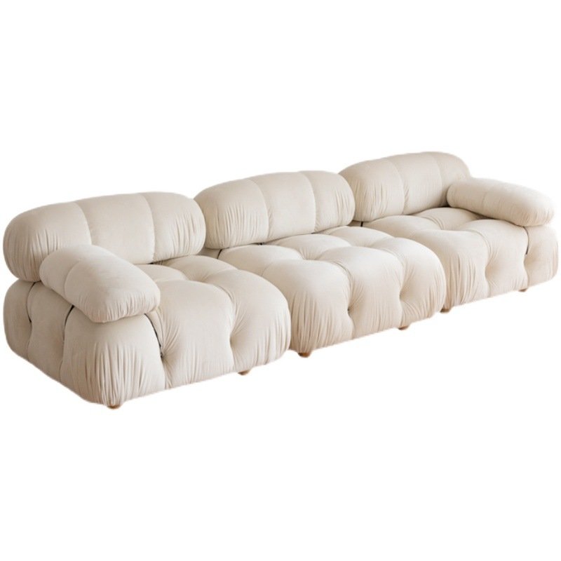 Modern design lovely linen fabric upholstered sofa set cluster modular furniture sofa