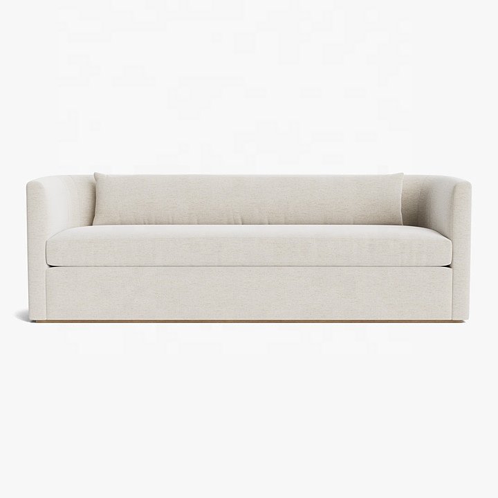 Velvet Couch Living Room Sofa Wooden Curved Sofa Design Modern