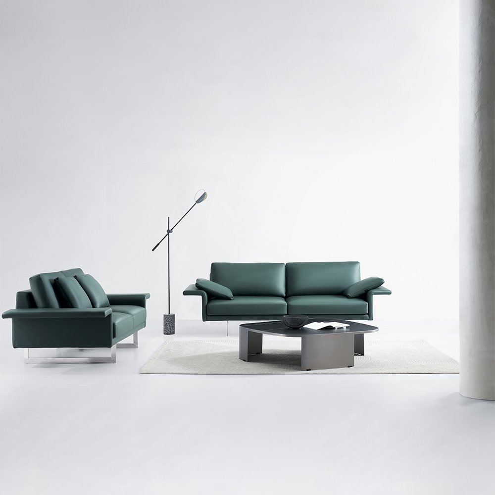 New arrival executive office reception sofa designs for sale modern green leather office sofas