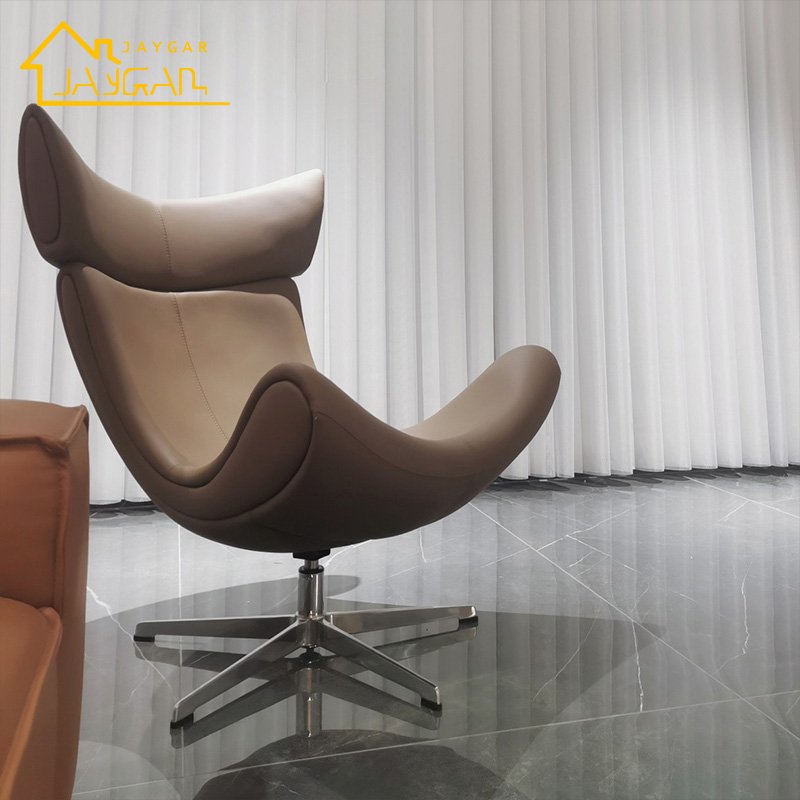 Modern designer nordic accent sofa chairs swivel leisure Imola lounge armchair luxury fiberglass leather living room chair