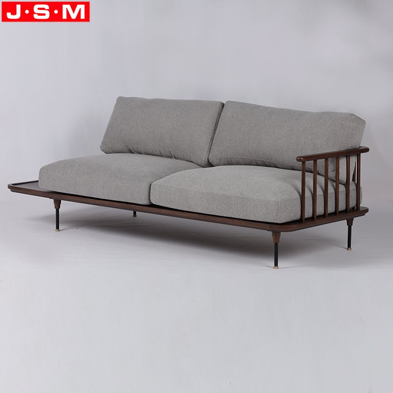 European Modern Living Room Leisure Sofa With Brass Feet Cup