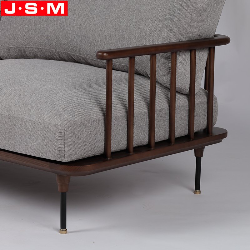 European Modern Living Room Leisure Sofa With Brass Feet Cup