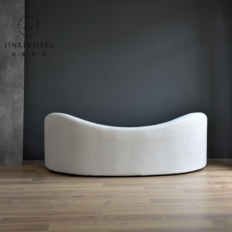 Modern Simple Creative Special-shaped Cashmere Sofa Living Room Model Room Light Luxury Sofa Fabric Designer Villa Small Family