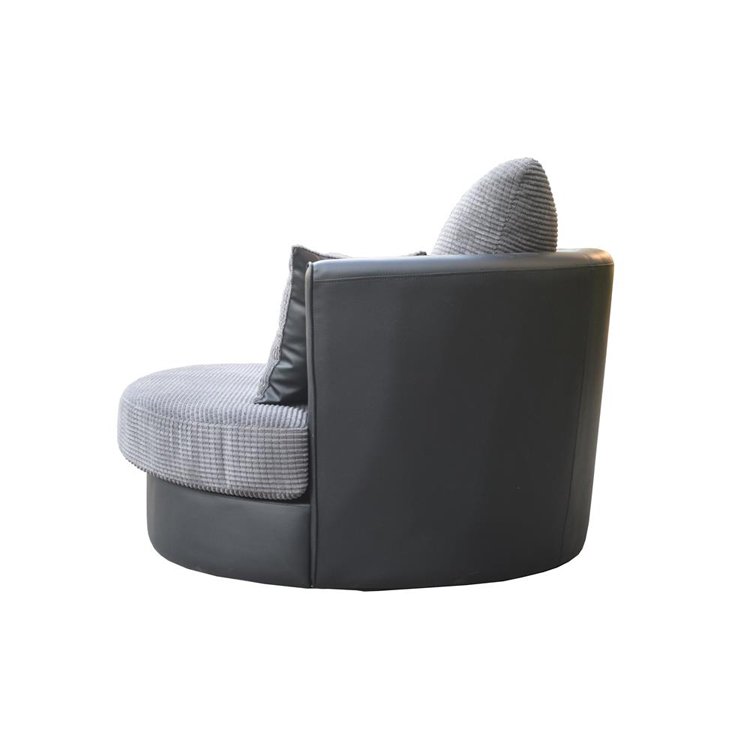 Hot selling single seat black and gray sofa set living room turkey sofa