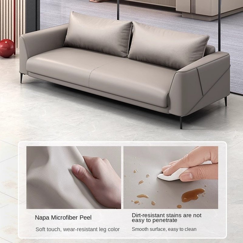 Modern Nordic Design Modular 2-Seater Leather Office Sofa Set European Style Hotels Schools Home Offices Commercial Reception