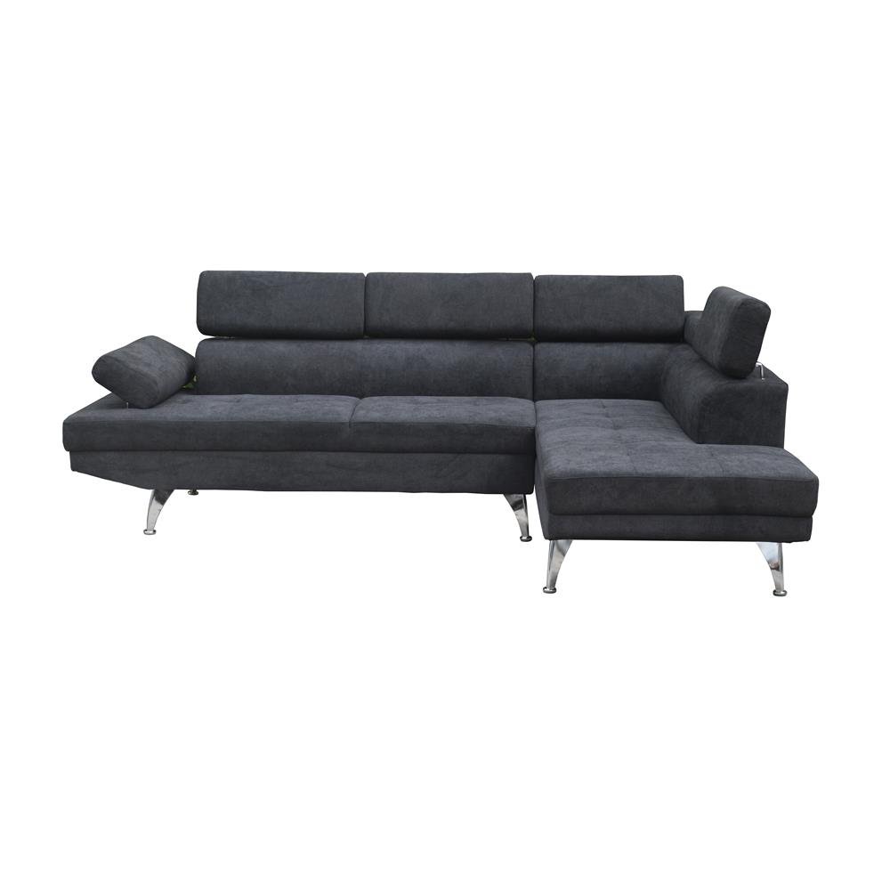 Hot Sale living room sofa Set furniture fabric witn metal legs corner Sofa