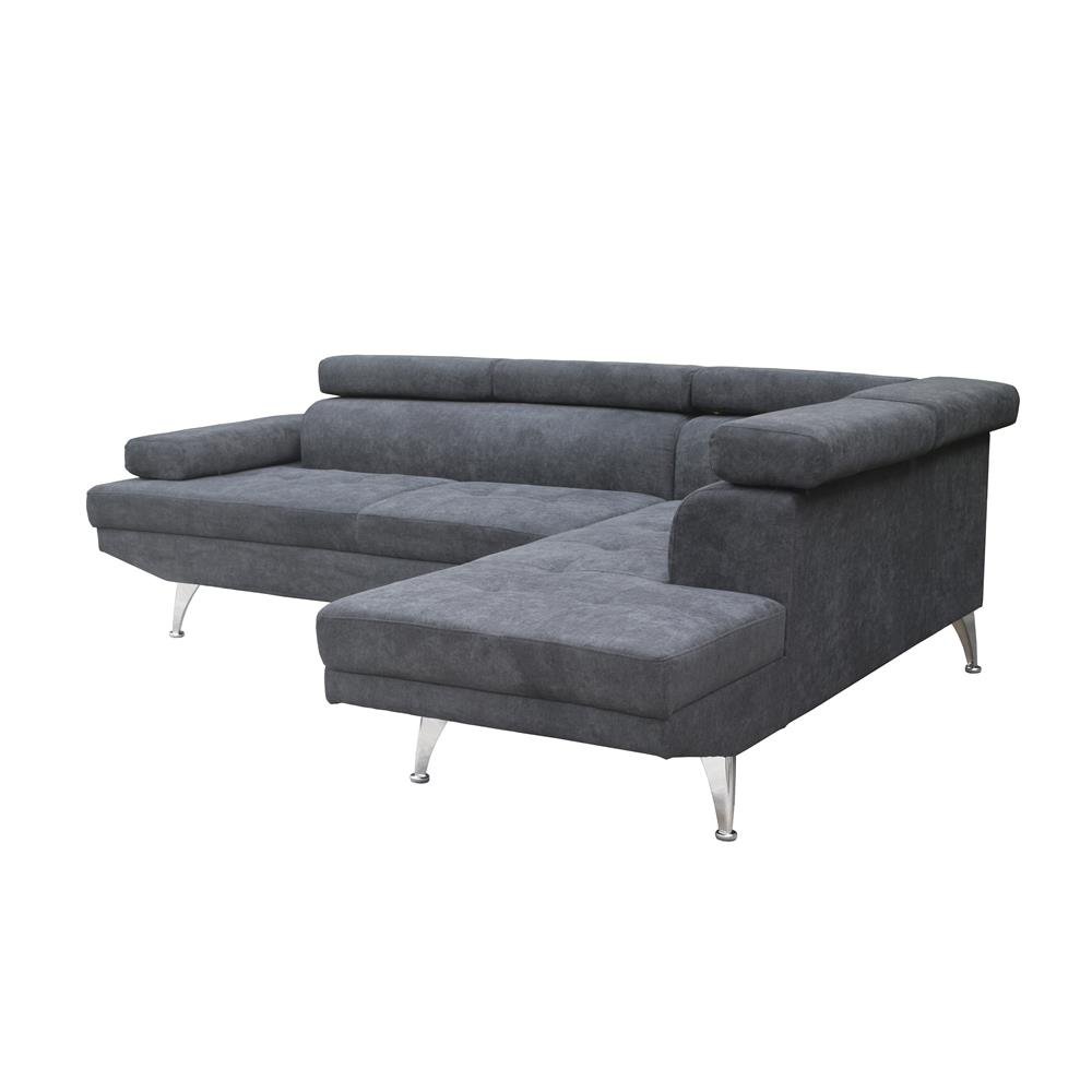 Hot Sale living room sofa Set furniture fabric witn metal legs corner Sofa