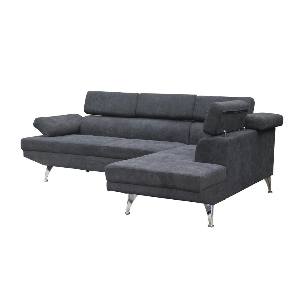 Hot Sale living room sofa Set furniture fabric witn metal legs corner Sofa