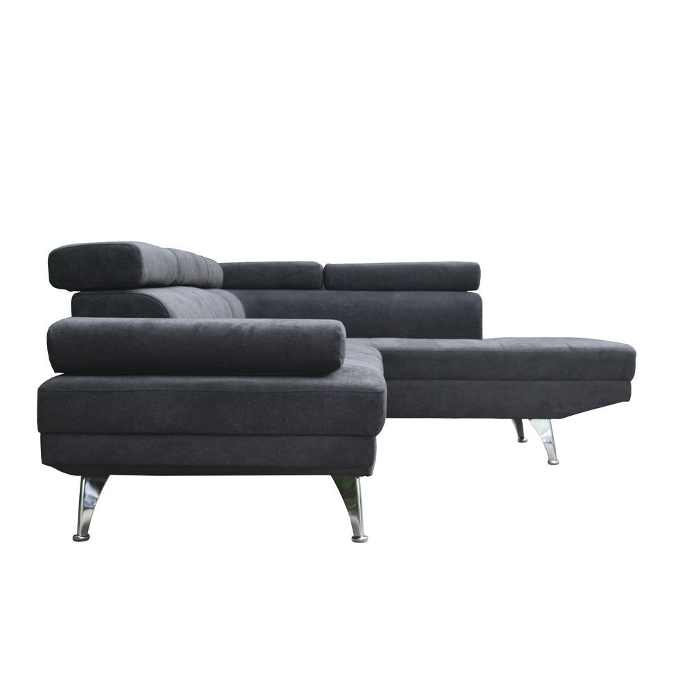 Hot Sale living room sofa Set furniture fabric witn metal legs corner Sofa