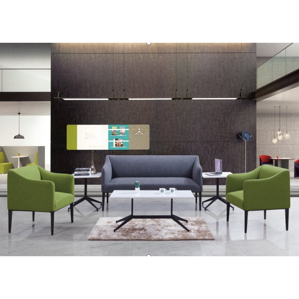 Luxury design office sofa upholstered in fabric living room sofa set furniture for waiting area
