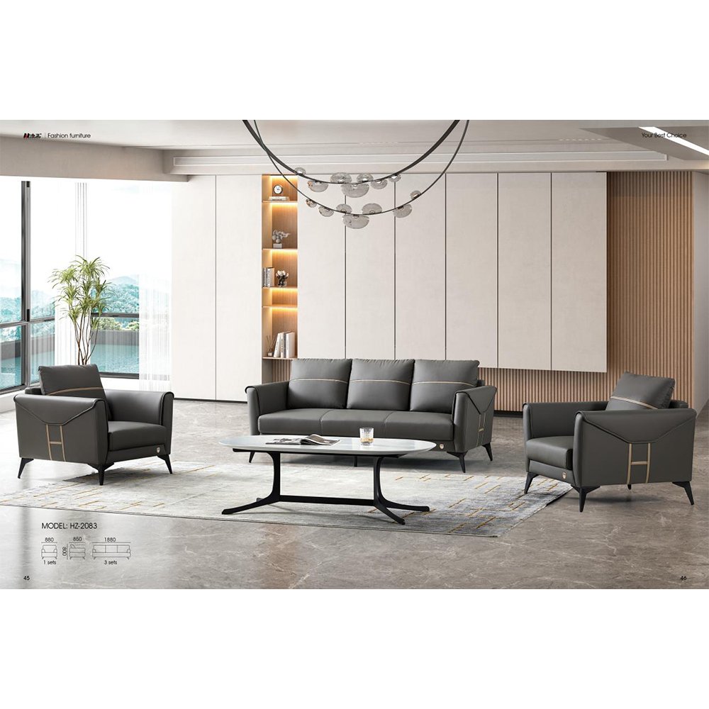 Luxury design office sofa upholstered in fabric living room sofa set furniture for waiting area