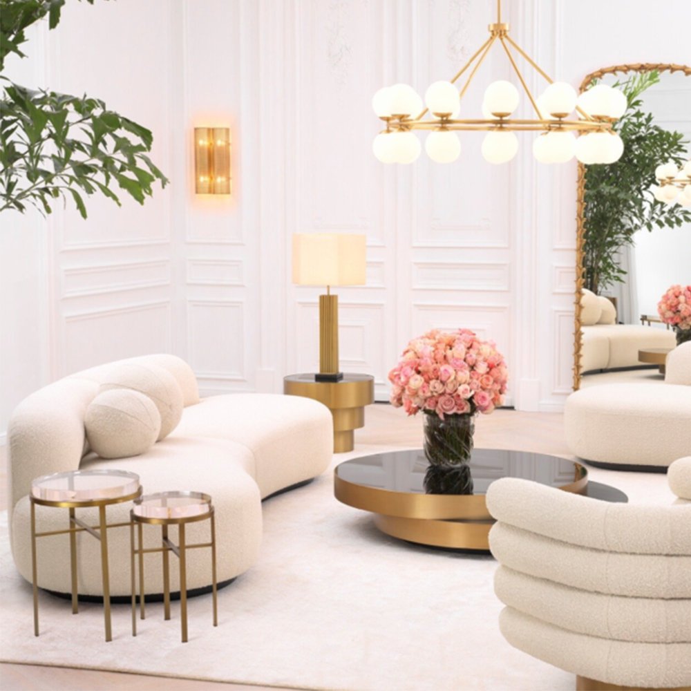factory Wholesale Design Modern Modular Sofa Sectional Couch Curved Shape Assemble Sofa Luxury Living Room Furniture sofa Set