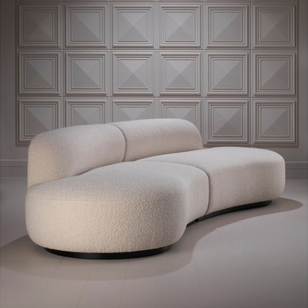 factory Wholesale Design Modern Modular Sofa Sectional Couch Curved Shape Assemble Sofa Luxury Living Room Furniture sofa Set