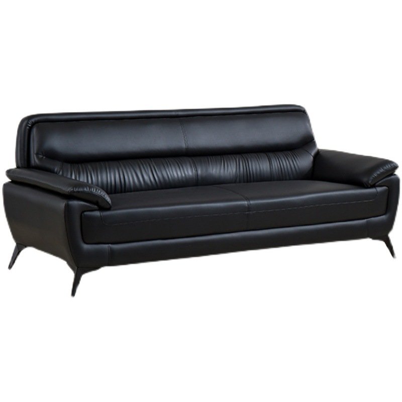 Modern Minimalist Leather Sofa Set for Office Reception Business Meetings Durable Italian Leather Contemporary Design