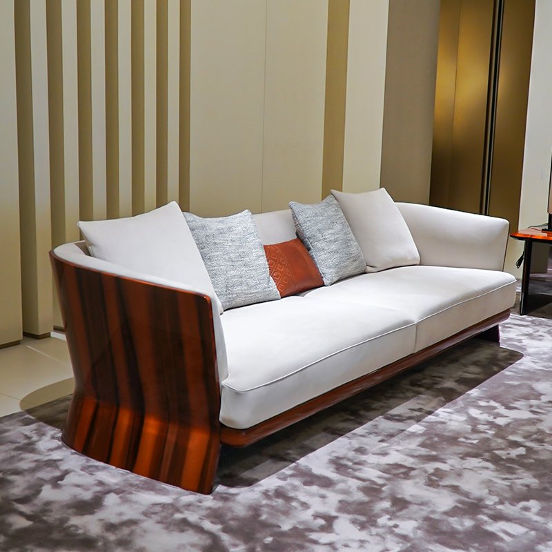 Modenfili Modern Luxury Sofas For Home Living Room Office Furniture luxury Veneer Genuine Leather office Sofa Set