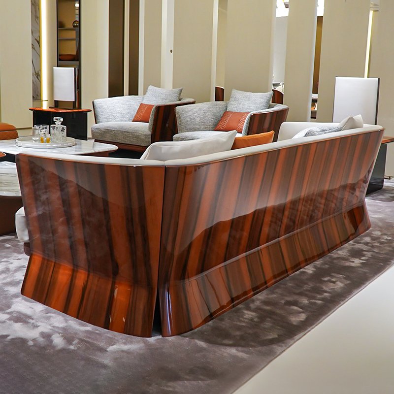 Modenfili Modern Luxury Sofas For Home Living Room Office Furniture luxury Veneer Genuine Leather office Sofa Set
