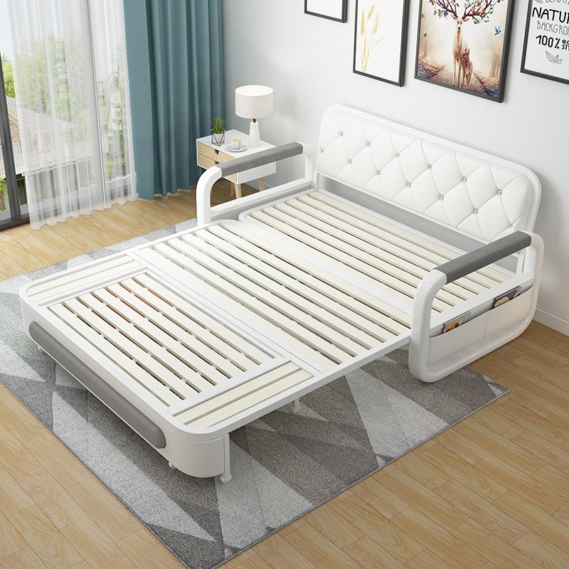 Modern space saving furniture Wooden Folding Chair Sleeper Three Seat sleeper sofa pull out bed Living Room Functional bed Divan