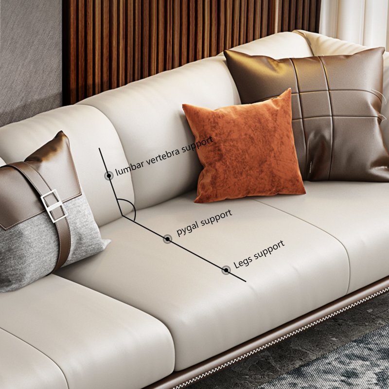 Modern Home Living Room Set Furniture Customized Luxury Style Fabric Sponge Combination Leathaire Fabric Sofa