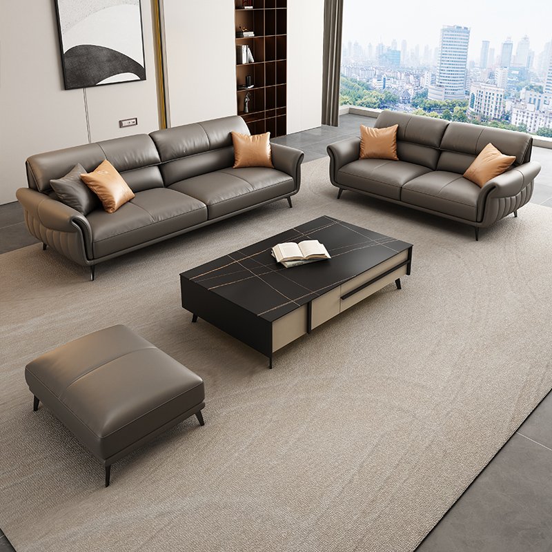 Italian Style Modern Three-Seat Office Sofa for Home Office Living Room Hotels Schools Villas Office Buildings