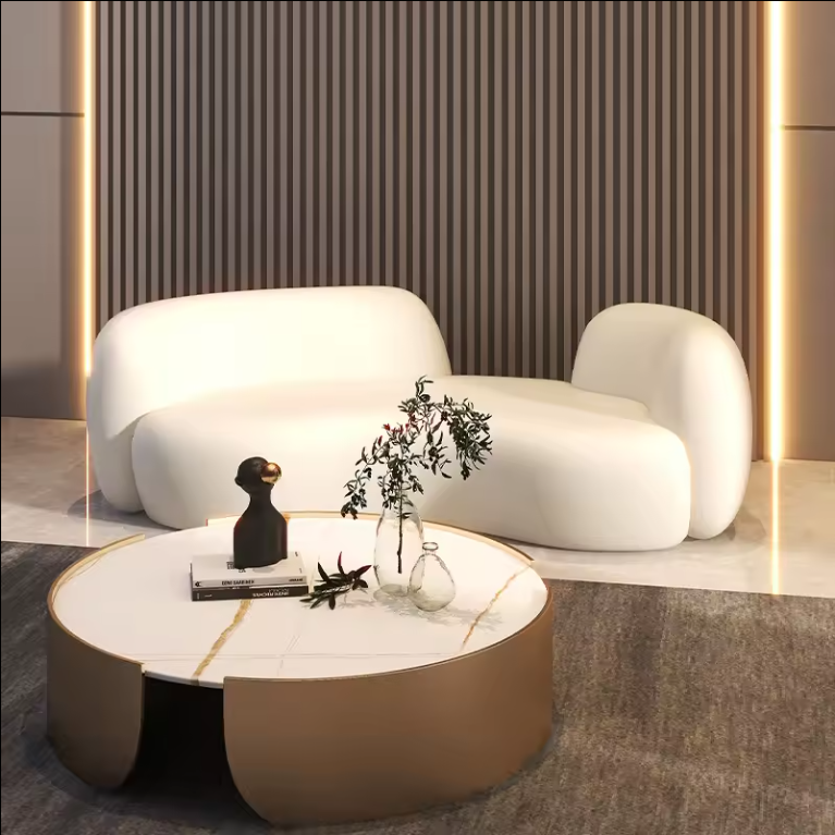 Nordic living room sofa modern Fabric office sofa commercial waiting sectional sofa set