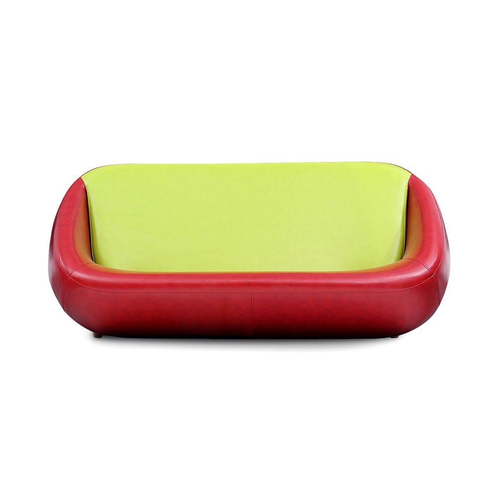 Hot selling red leather office sofa high-end club reception sofa lounge reception sofa
