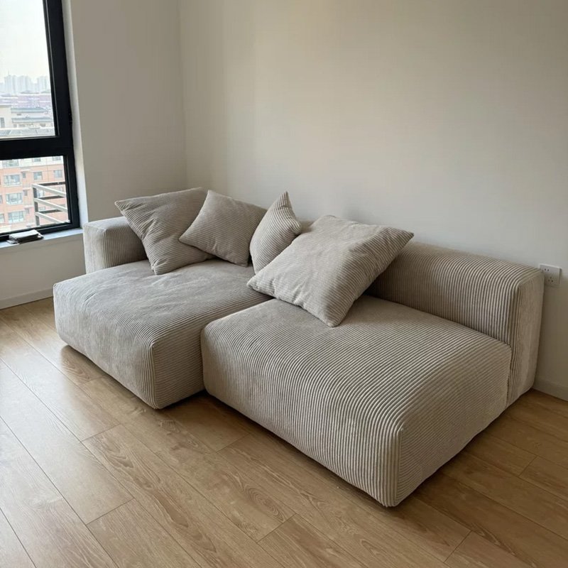 Nordic modern modular couch for home luxury designed accent sofas set furniture living room fabric corduroy sectional sofa