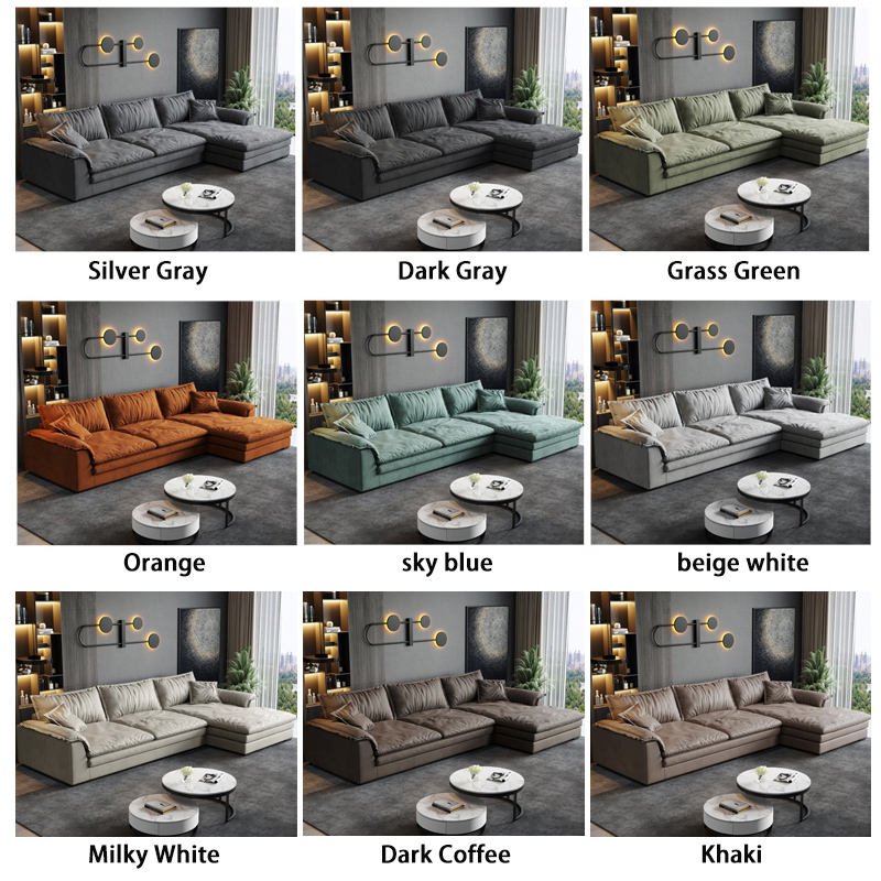 Down Latex Sofa Technology Cloth Living Room Furniture minimalist couches feather cushion inside for home indoor