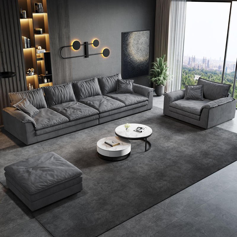 Down Latex Sofa Technology Cloth Living Room Furniture minimalist couches feather cushion inside for home indoor