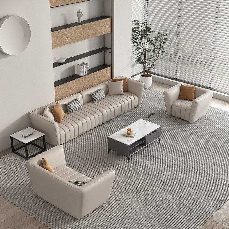 Liyu high quality modern luxury Office leather sofa Set Furniture modular sofa living room sofas