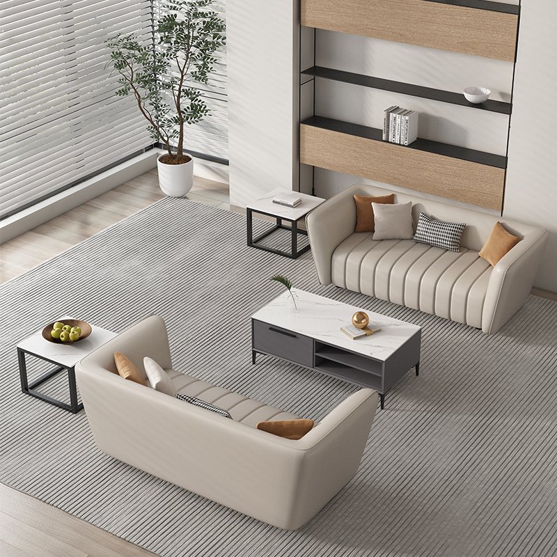 Liyu high quality modern luxury Office leather sofa Set Furniture modular sofa living room sofas