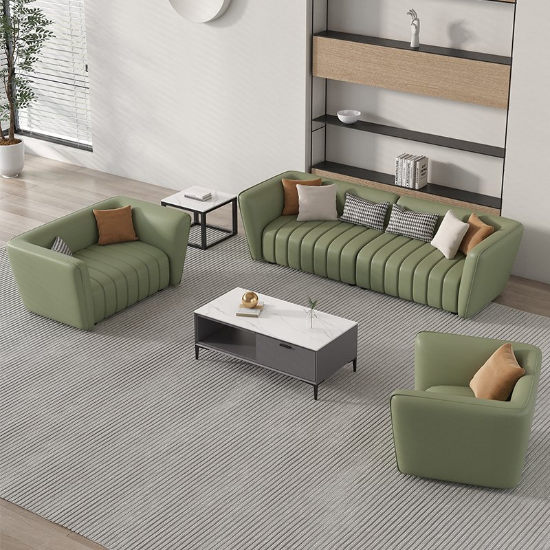 Liyu high quality modern luxury Office leather sofa Set Furniture modular sofa living room sofas