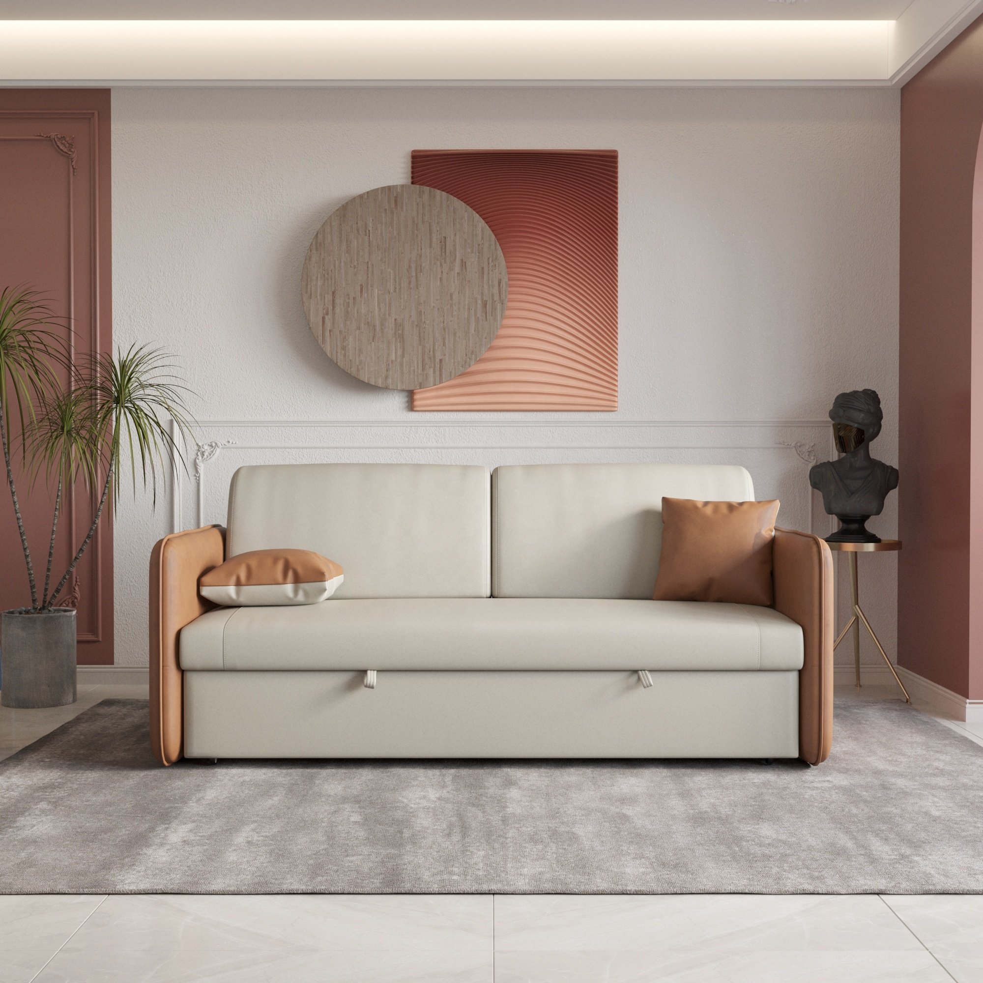 In Stock in US Functional Folding Sofa Bed for Small Space Convertible Sofa Bed