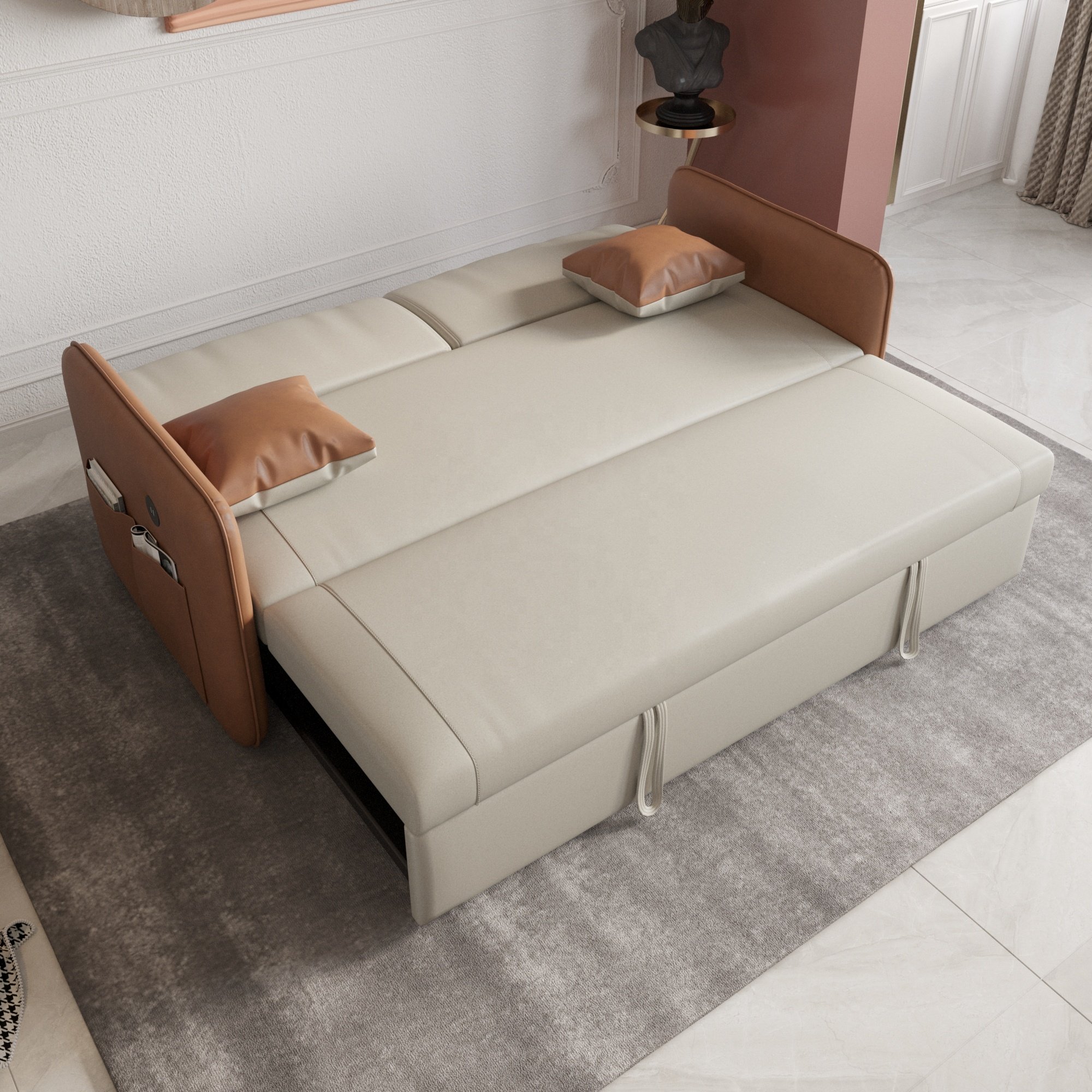 In Stock in US Functional Folding Sofa Bed for Small Space Convertible Sofa Bed