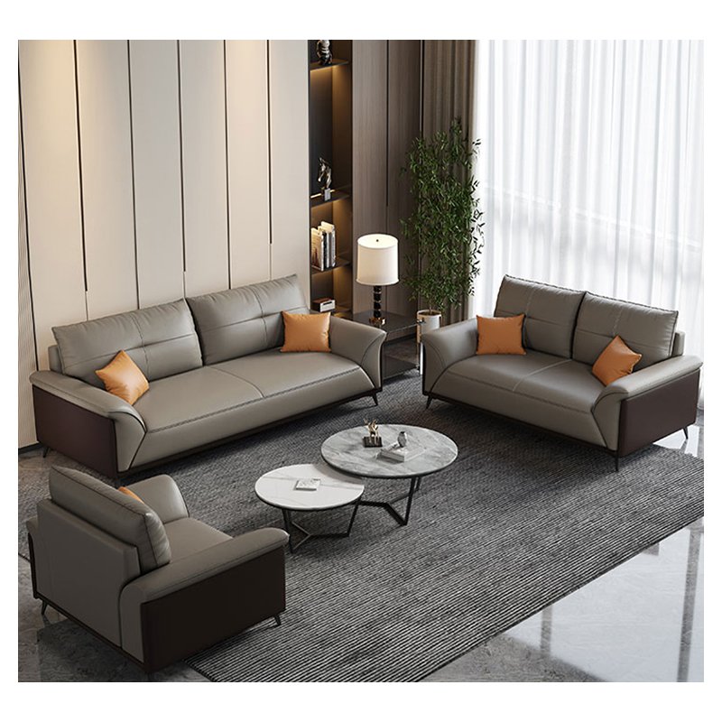 Modern 1+2+3 Couch Customized Leather Luxury Living Room Sofas sectional Leather Office Sofa