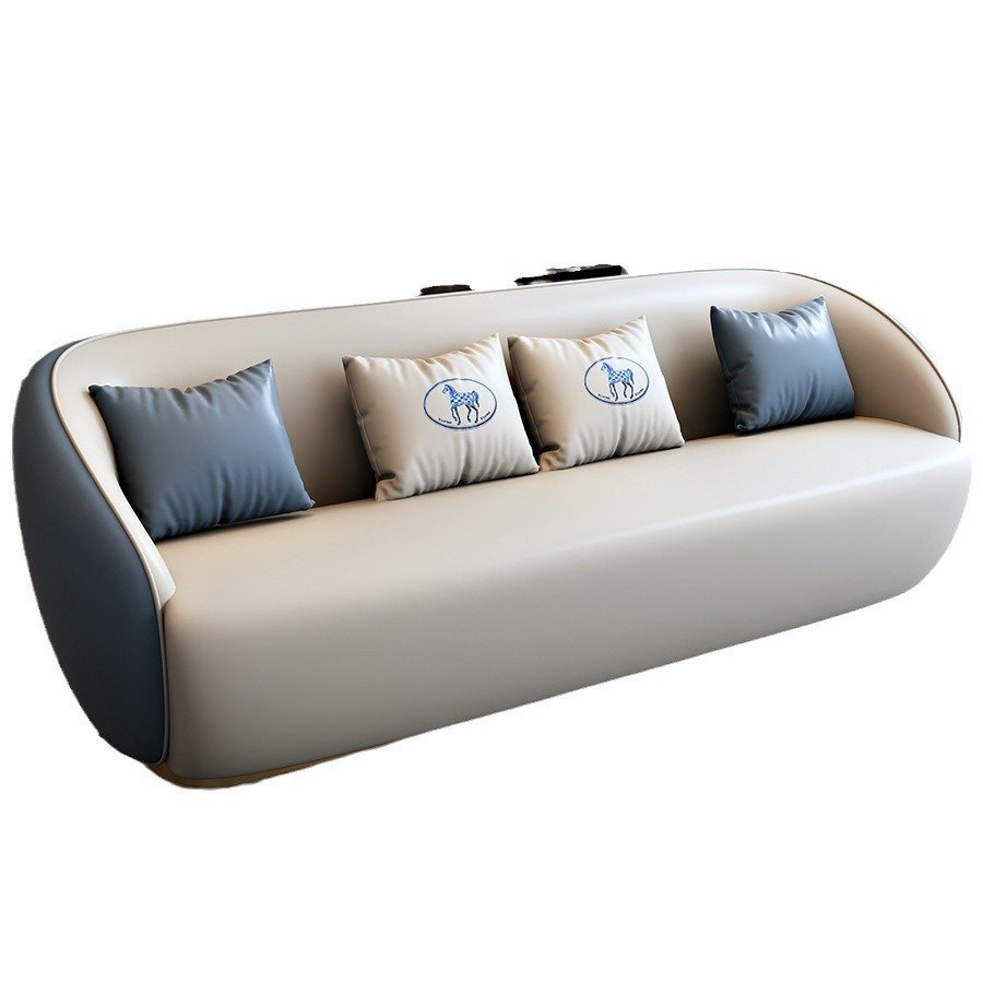 Nordic Piyi Office Furniture Multi-Functional Three-Person Italian Minimalist Small Sofa Foot Bath Hotel Reception Single Sofa
