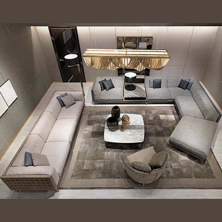 Italian design modern leather furniture sofa set sectional modular l shape sofa sofas for home luxury