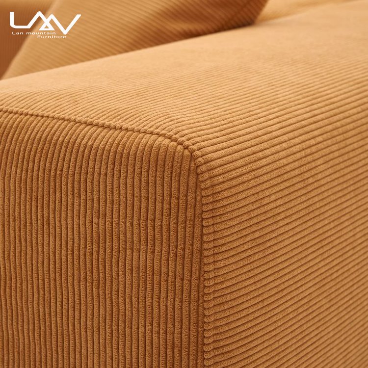 Modern Simple Vacuum Compressed Orange Sofa Height Density Sponge Modular Leisure Sofa For Living Room Furniture