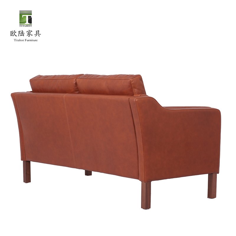 TITAHOT Mid Century Italian Style Top Genuine Leather Sofa OEM ODM - Wholesale Cozy And Comfortable Lounge Sofa