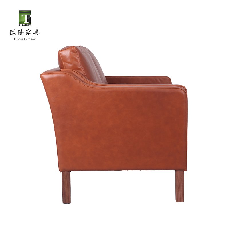 TITAHOT Mid Century Italian Style Top Genuine Leather Sofa OEM ODM - Wholesale Cozy And Comfortable Lounge Sofa