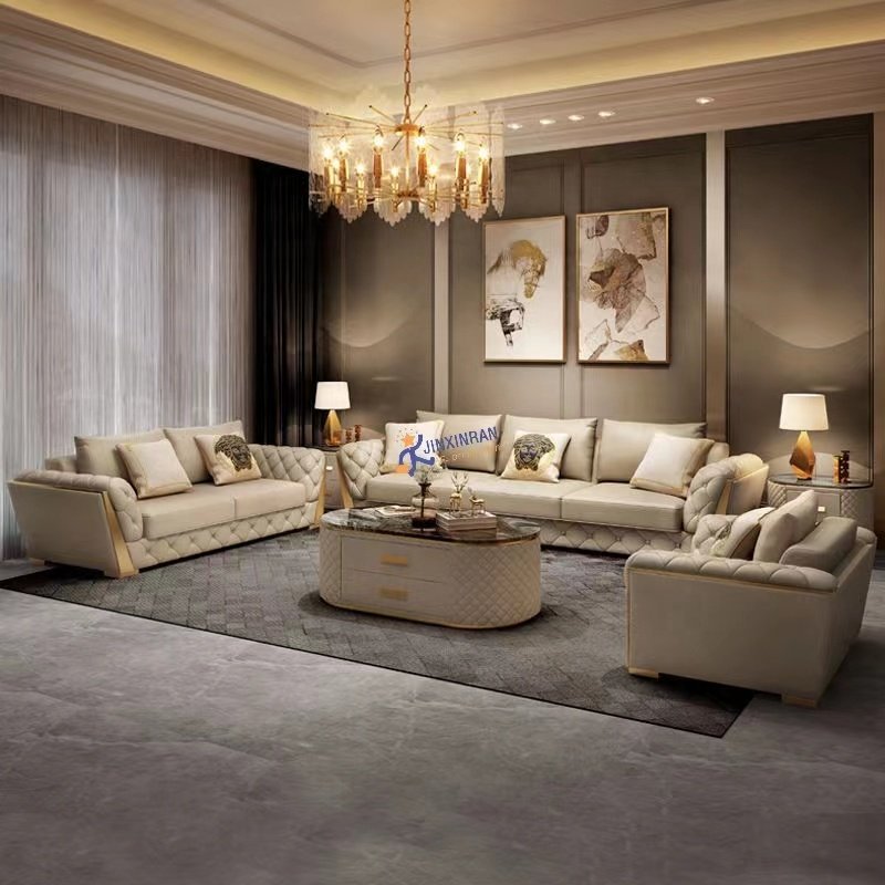 Luxury High quality Nordic leather Modern Home furniture living room sofas